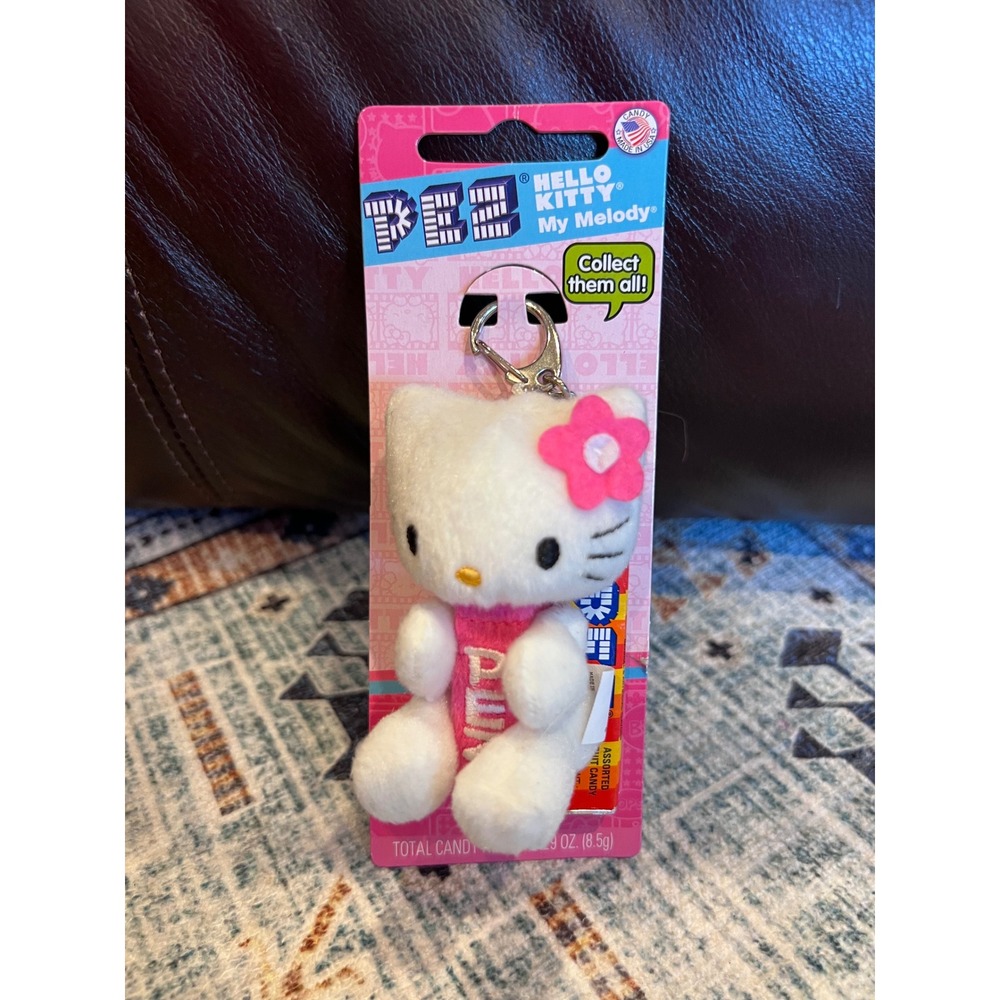Sanrio Hello Kitty Plush PEZ Bag Charm Key‎ Chain NEW Kawaii Cute Collectibles